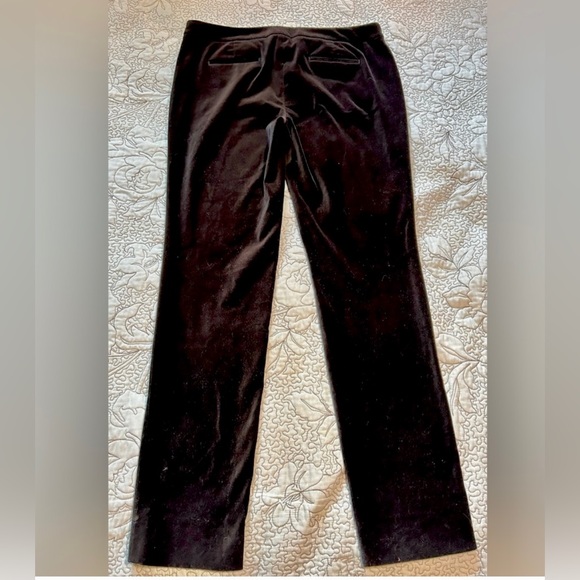 BROOKS BROTHERS 346 Natalie Fit Women’s Black Velvet Straight Leg Slacks Sz 8 - Picture 3 of 11